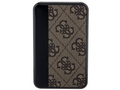 Guess Powerbank 18W GUPB10DP4GEGW 10000mAh marrom/marrom 4G Couro Logotipo Met�lico