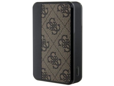 Guess Powerbank 18W GUPB10DP4GEGW 10000mAh marrom/marrom 4G Couro Logotipo Met�lico