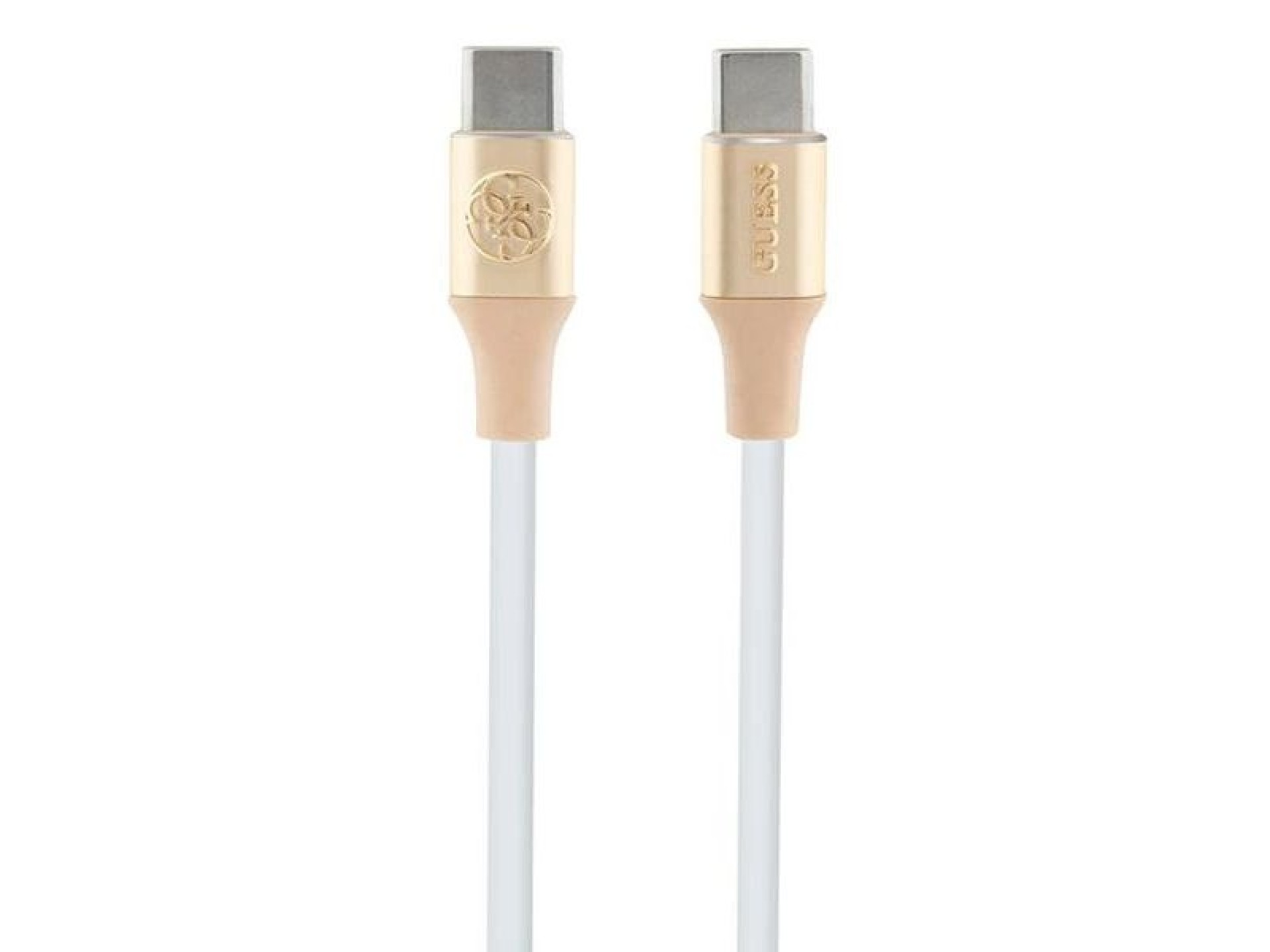 Guess Ebossed Logo USB-C / USB-C Cable 1.5m Fast Charging - Gold