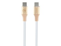 Cabo USB-C Guess com logotipo em relevo, 1,5 m, carregamento r�pido - Dourado