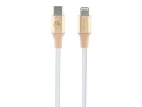 Guess Ebossed Logo USB-C / Lightning cable 1.5m fast charging - gold