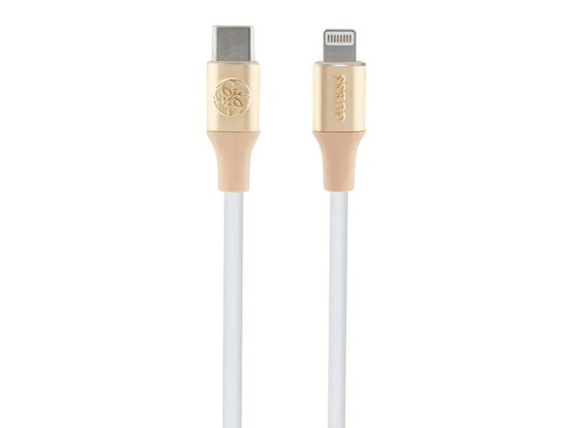 Guess Ebossed Logo USB-C / Lightning cable 1.5m fast charging - gold
