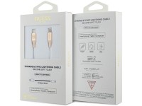 Guess Ebossed Logo USB-C / Lightning cable 1.5m fast charging - gold Guess Ebossed Logo USB-C / Lightning cable 1.5m fast charging - gold