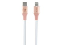 Guess Ebossed Logo USB-C / Lightning Cable 1.5m Fast Charging - Pink
