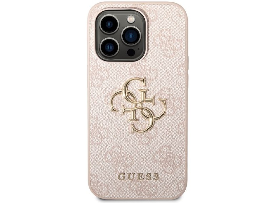 Guess GUHCP15X4GMGPI iPhone 15 Pro Max 6.7" pink/pink hardcase 4G Big Metal Logo