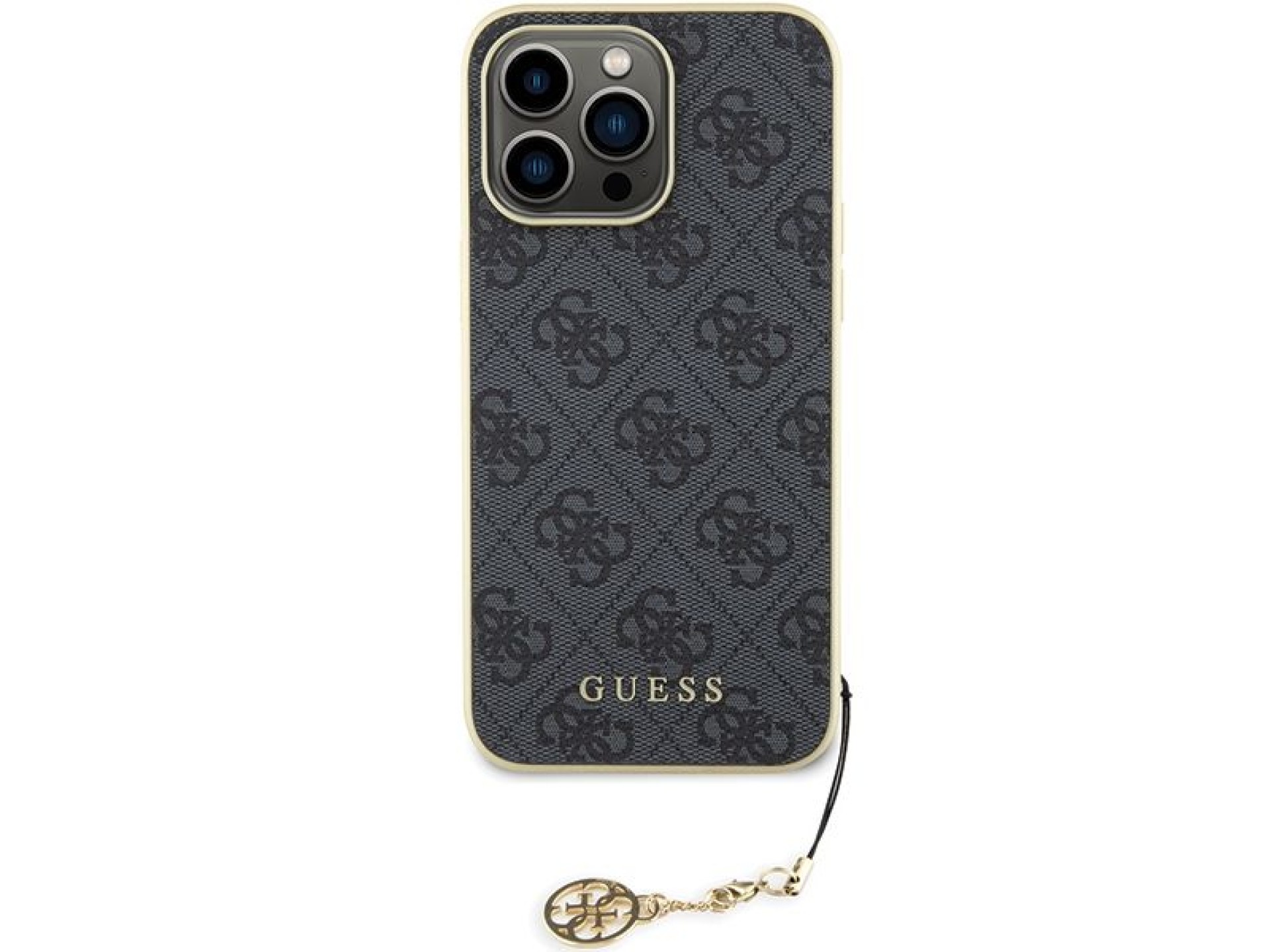 Capa Guess 4G Charms Collection para iPhone 15 Pro Max - cinza