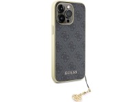 Capa Guess 4G Charms Collection para iPhone 15 Pro Max - cinza Capa Guess 4G Charms Collection para iPhone 15 Pro Max - cinza