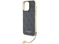 Capa Guess 4G Charms Collection para iPhone 15 Pro Max - cinza Capa Guess 4G Charms Collection para iPhone 15 Pro Max - cinza