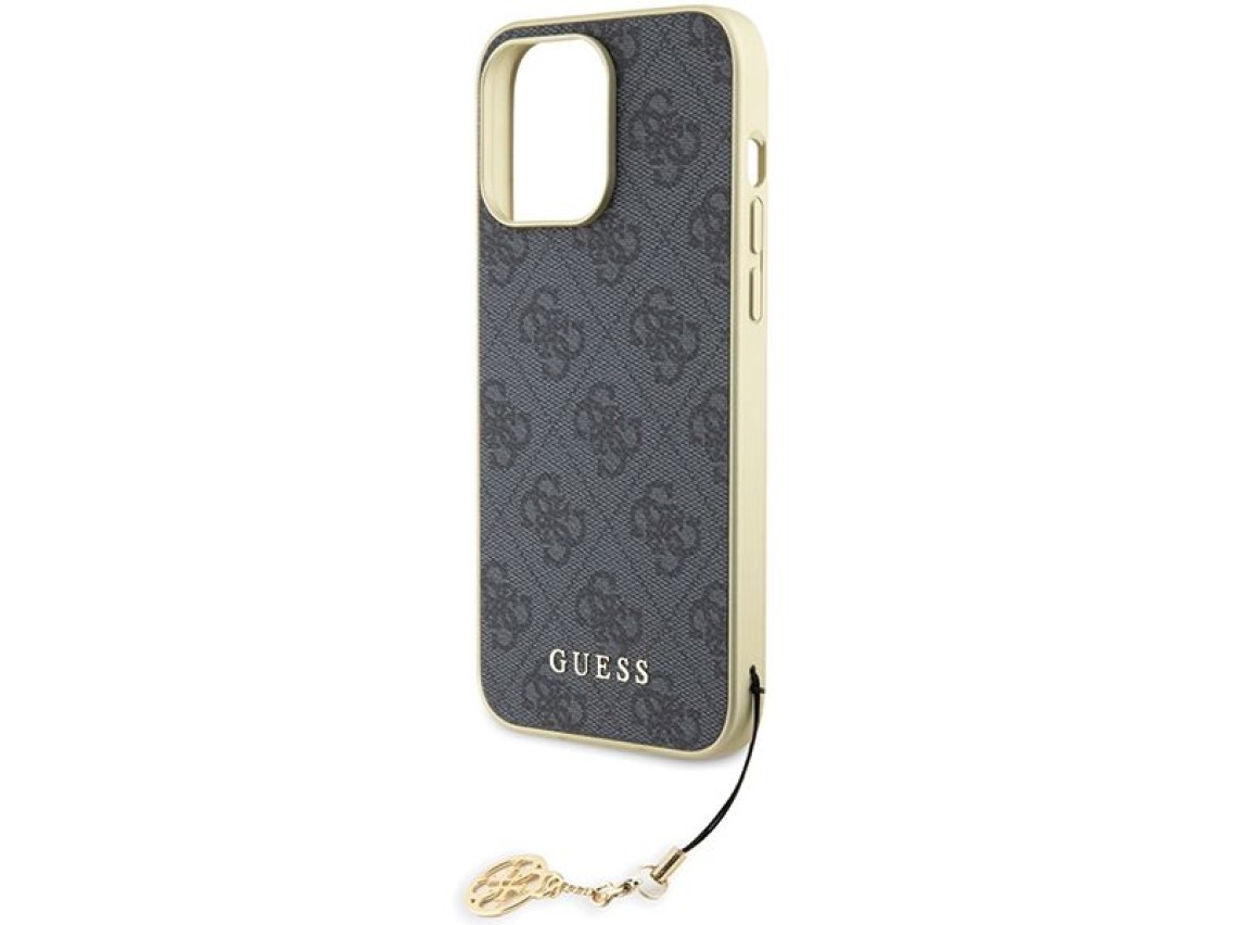 Capa Guess 4G Charms Collection para iPhone 15 Pro Max - cinza
