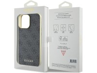 Capa Guess 4G Charms Collection para iPhone 15 Pro Max - cinza Capa Guess 4G Charms Collection para iPhone 15 Pro Max - cinza