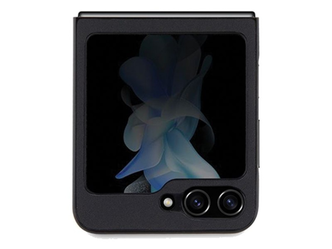 Capa BMW em couro com estampa a quente para Samsung Galaxy Z Flip 5 - preta