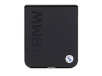 Capa BMW em couro com estampa a quente para Samsung Galaxy Z Flip 5 - preta Capa BMW em couro com estampa a quente para Samsung Galaxy Z Flip 5 - preta
