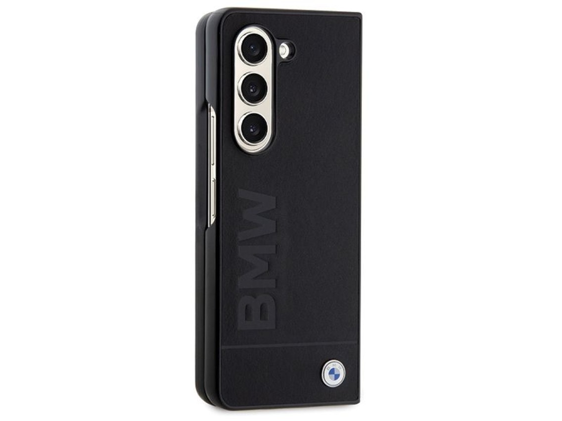 Capa com o logotipo BMW Signature impresso para Samsung Galaxy Z Fold 5 - preta