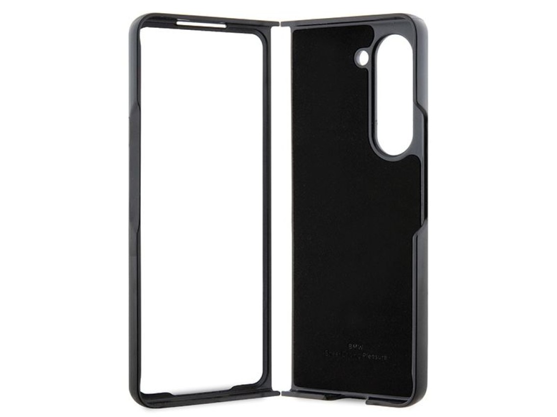 Capa com o logotipo BMW Signature impresso para Samsung Galaxy Z Fold 5 - preta