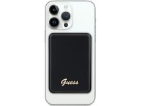 Batería externa Guess MagSafe Metal Script Logo con carga por inducción, 15 W, 5000 mAh - negra Batería externa Guess MagSafe Metal Script Logo con carga por inducción, 15 W, 5000 mAh - negra