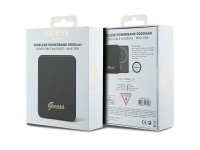 Batería externa Guess MagSafe Metal Script Logo con carga por inducción, 15 W, 5000 mAh - negra Batería externa Guess MagSafe Metal Script Logo con carga por inducción, 15 W, 5000 mAh - negra