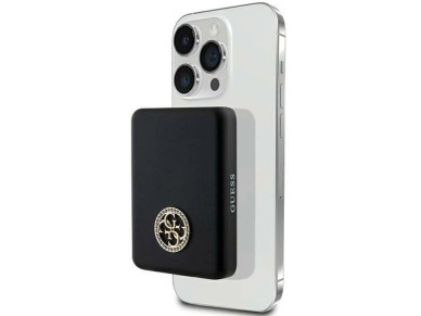 Bater�a externa Guess MagSafe 4G con logo met�lico y detalles de pedrer�a, 15 W, 5000 mAh, con carga