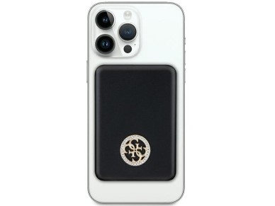 Bater�a externa Guess MagSafe 4G con logo met�lico y detalles de pedrer�a, 15 W, 5000 mAh, con carga