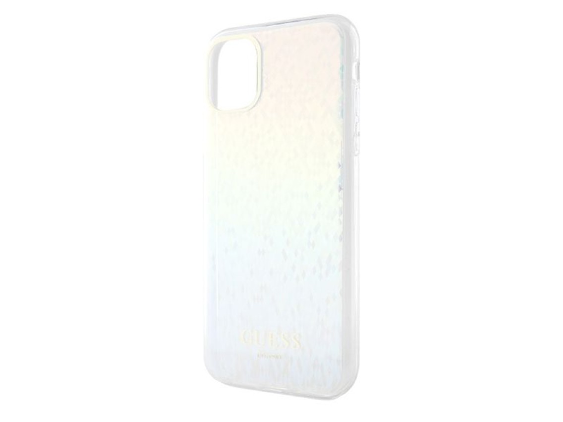 Capa Guess IML Faceted Mirror Disco Iridescent para iPhone 11 / Xr - multicolorida