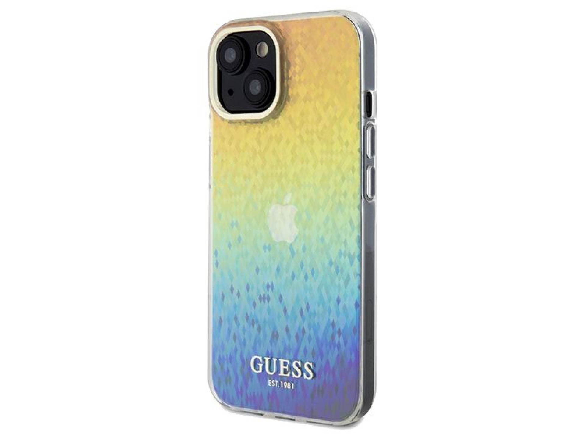 Capa Guess IML Faceted Mirror Disco Iridescent para iPhone 14/15/13 - multicolorida
