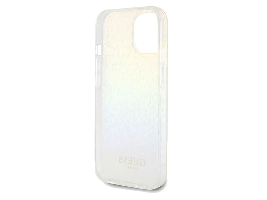 Capa Guess IML Faceted Mirror Disco Iridescent para iPhone 14/15/13 - multicolorida