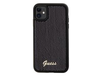 Guess Sequin Script Metal case for iPhone 11 / Xr - black Guess Sequin Script Metal case for iPhone 11 / Xr - black