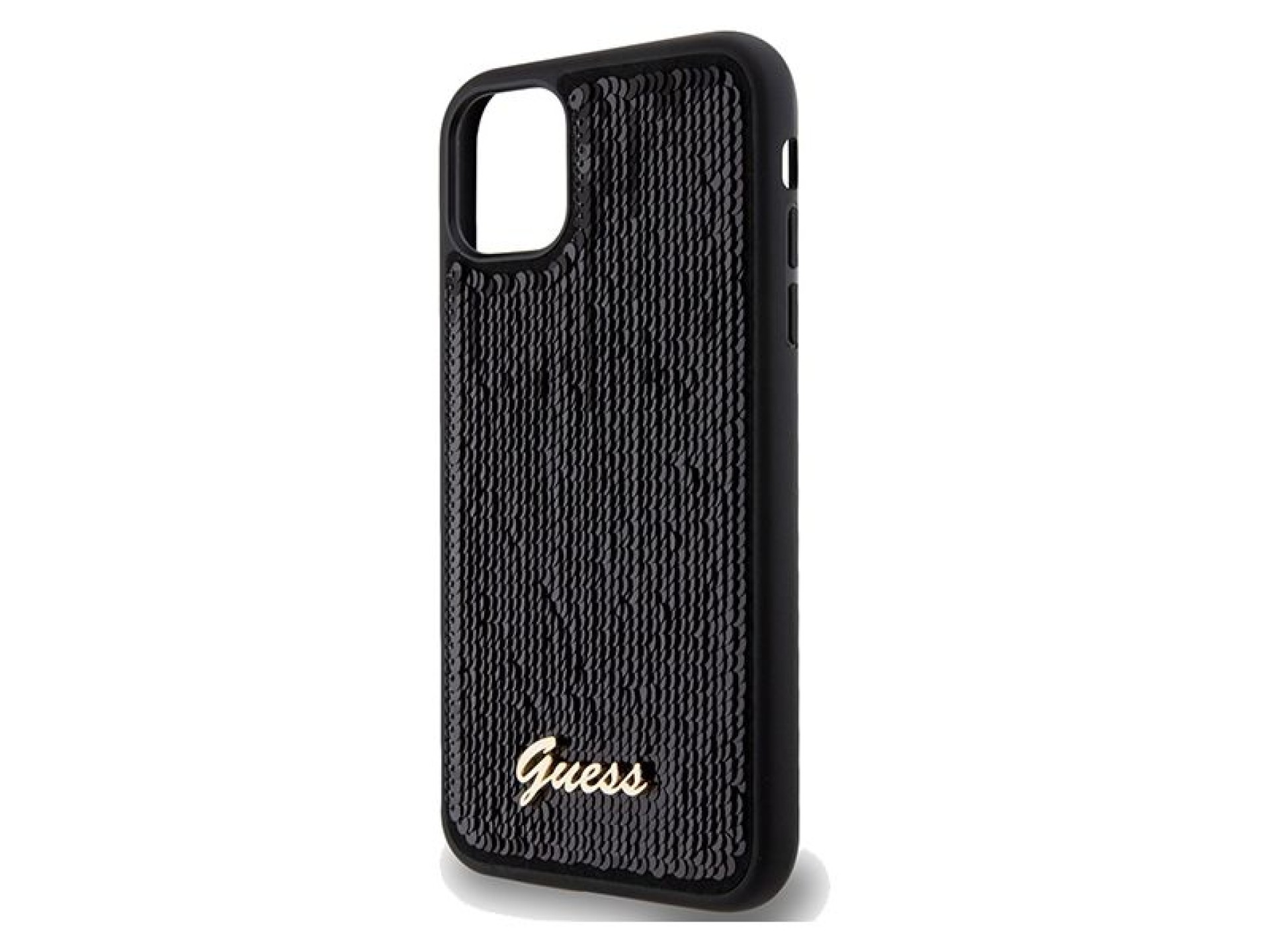 Guess Sequin Script Metal case for iPhone 11 / Xr - black