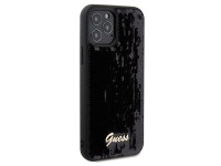 Guess Sequin Script Metal case for iPhone 12/12 Pro - black Guess Sequin Script Metal case for iPhone 12/12 Pro - black