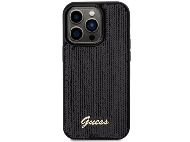 Guess Sequin Script Metal case for iPhone 13 Pro Max - black Guess Sequin Script Metal case for iPhone 13 Pro Max - black