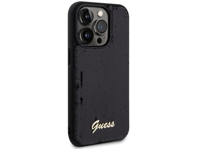 Guess Sequin Script Metal case for iPhone 13 Pro Max - black Guess Sequin Script Metal case for iPhone 13 Pro Max - black