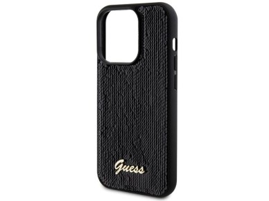 Guess Sequin Script Metal case for iPhone 13 Pro Max - black Guess Sequin Script Metal case for iPhone 13 Pro Max - black