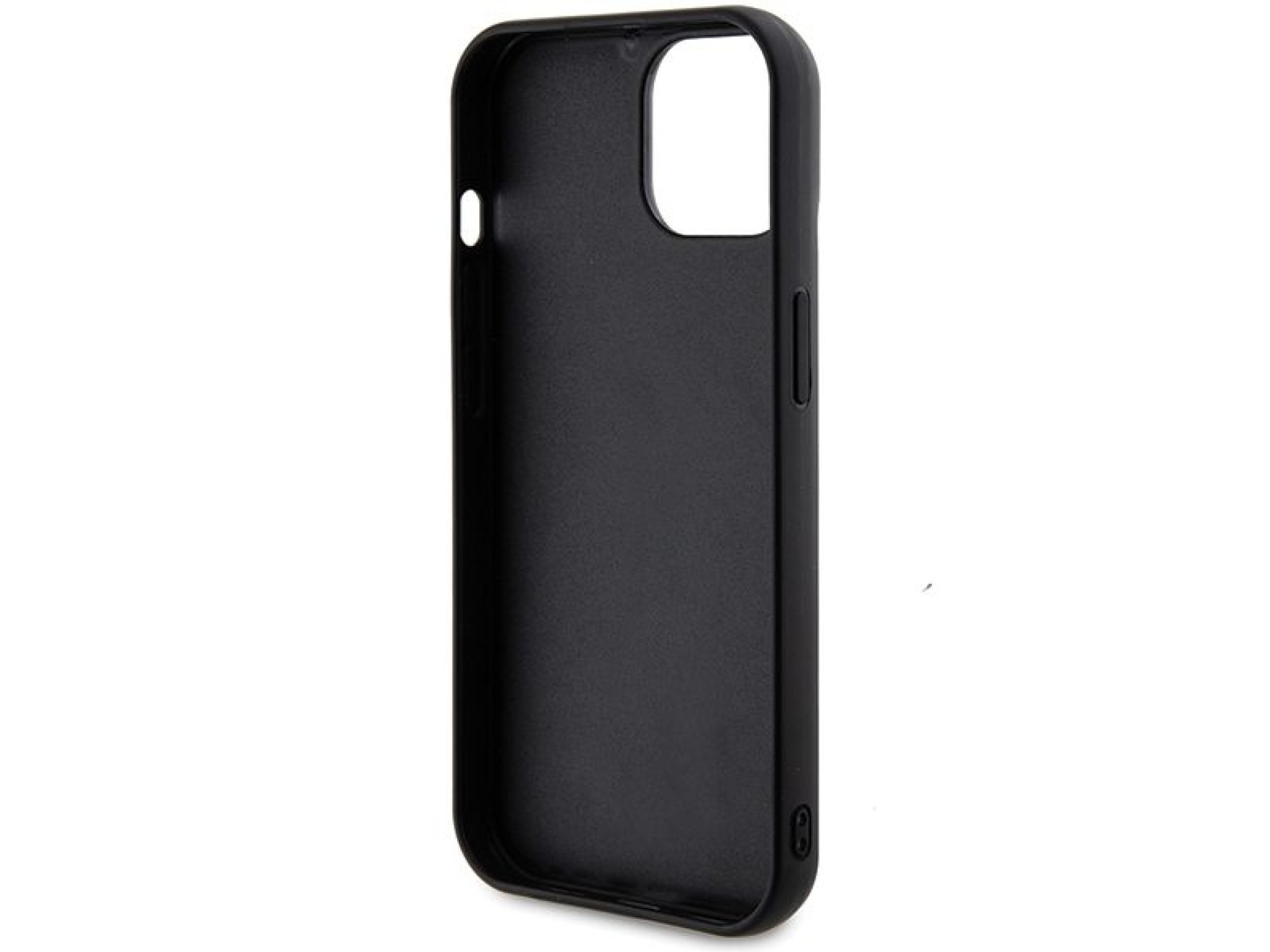 Funda Guess Sequin Script Metal para iPhone 14 / 15 / 13 - negra