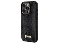 Guess Sequin Script Metal case for iPhone 14 Pro - black Guess Sequin Script Metal case for iPhone 14 Pro - black