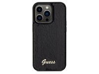 Guess Sequin Script Metal case for iPhone 14 Pro - black Guess Sequin Script Metal case for iPhone 14 Pro - black