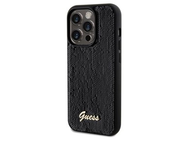 Guess Sequin Script Metal case for iPhone 14 Pro Max - black Guess Sequin Script Metal case for iPhone 14 Pro Max - black