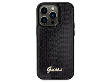 Guess Sequin Script Metal case for iPhone 14 Pro Max - black Guess Sequin Script Metal case for iPhone 14 Pro Max - black
