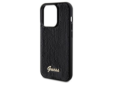 Guess Sequin Script Metal case for iPhone 14 Pro Max - black Guess Sequin Script Metal case for iPhone 14 Pro Max - black