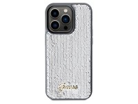 Guess Sequin Script Metal case for iPhone 14 Pro - silver Guess Sequin Script Metal case for iPhone 14 Pro - silver