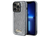 Funda metálica Guess Sequin Script para iPhone 14 Pro Max - plateada Funda metálica Guess Sequin Script para iPhone 14 Pro Max - plateada