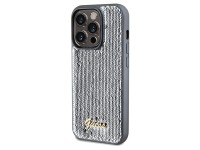 Funda metálica Guess Sequin Script para iPhone 14 Pro Max - plateada Funda metálica Guess Sequin Script para iPhone 14 Pro Max - plateada