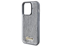 Funda metálica Guess Sequin Script para iPhone 14 Pro Max - plateada Funda metálica Guess Sequin Script para iPhone 14 Pro Max - plateada