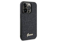 Capa Guess Disco Metal Script para iPhone 13 Pro / 13 - preta Capa Guess Disco Metal Script para iPhone 13 Pro / 13 - preta