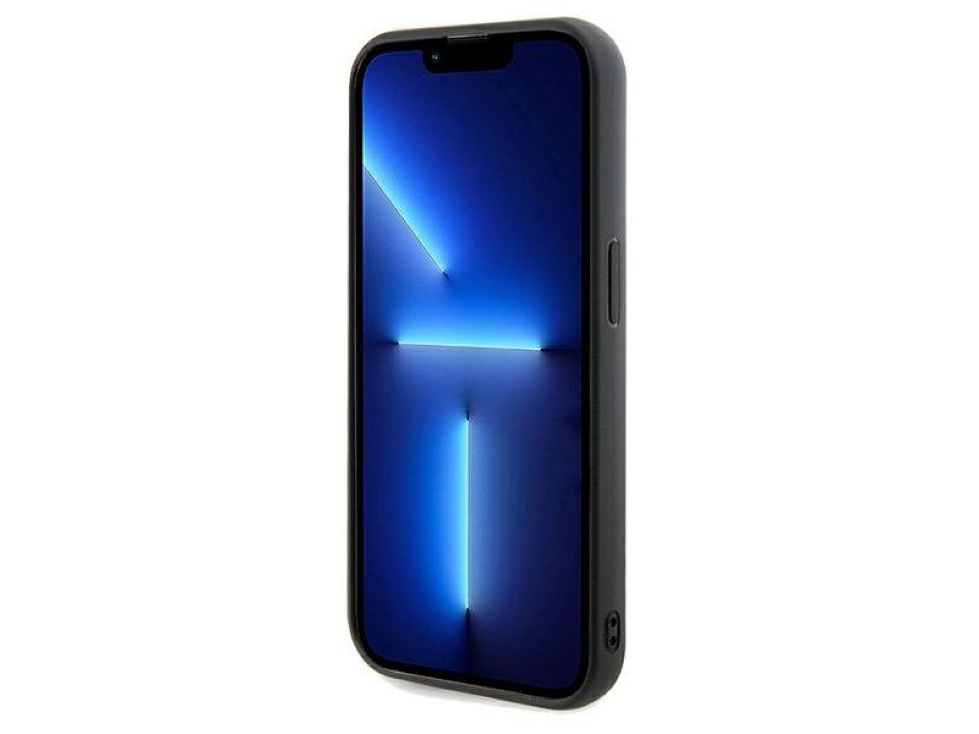 Capa Guess Disco Metal Script para iPhone 13 Pro / 13 - preta