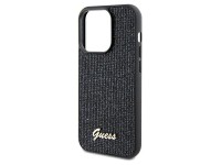 Capa Guess Disco Metal Script para iPhone 13 Pro / 13 - preta Capa Guess Disco Metal Script para iPhone 13 Pro / 13 - preta