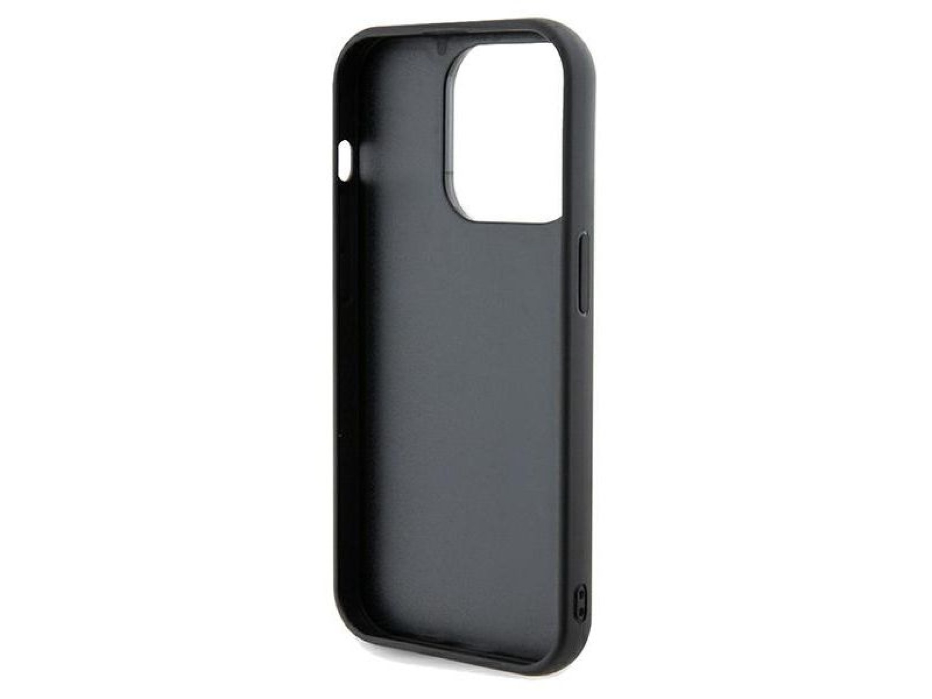 Capa Guess Disco Metal Script para iPhone 13 Pro / 13 - preta