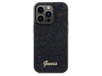 Capa Guess Disco Metal Script para iPhone 14 Pro - preta