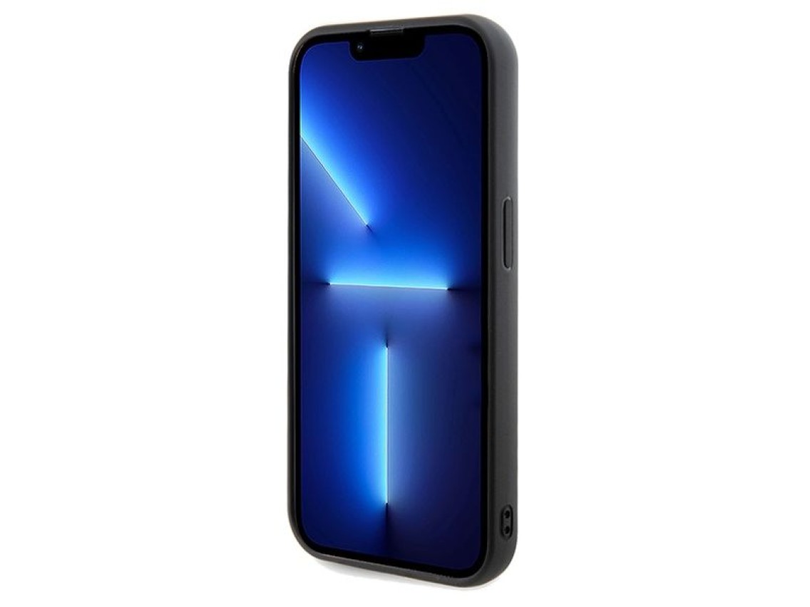 Capa Guess Disco Metal Script para iPhone 14 Pro - preta