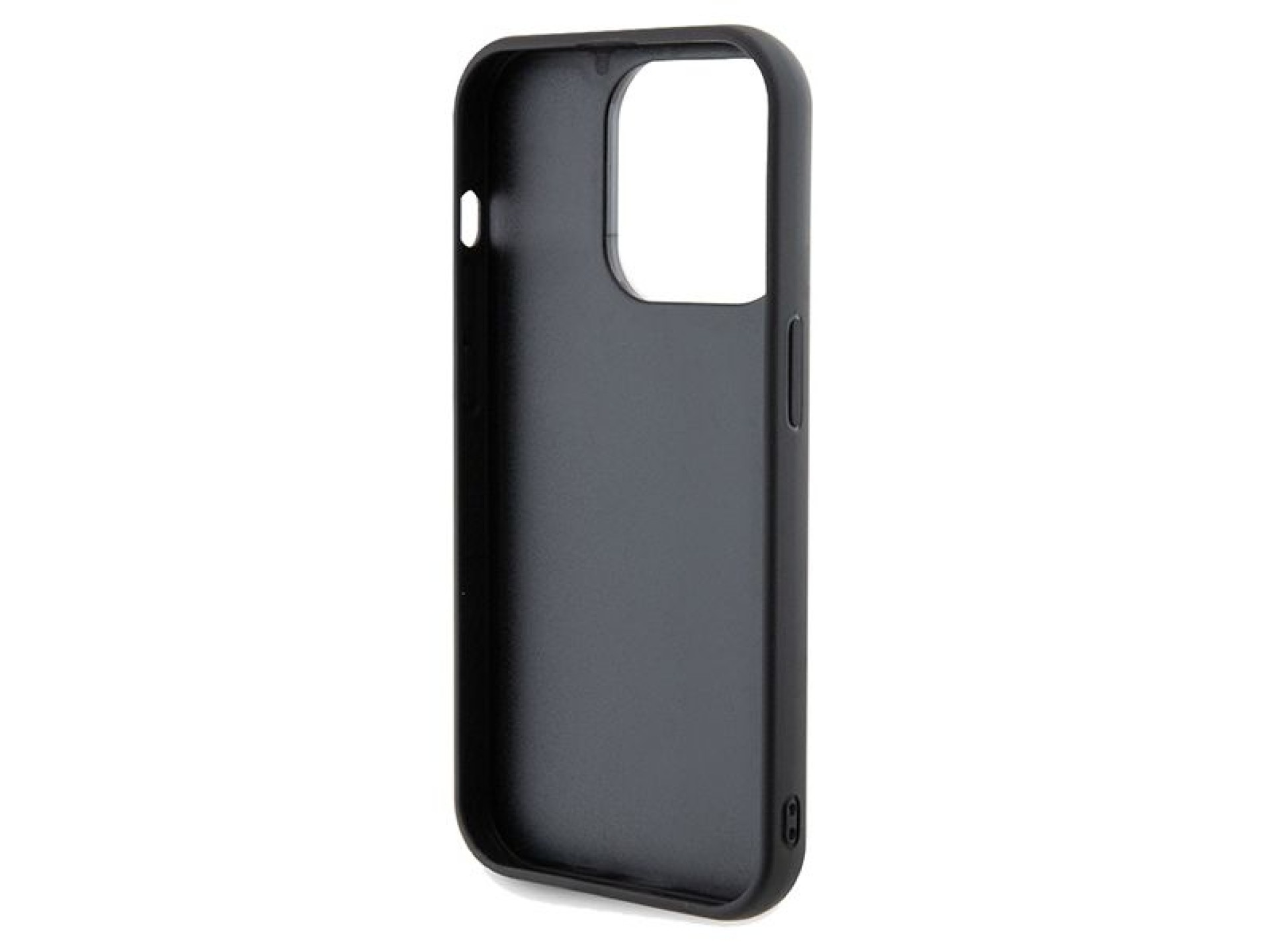 Capa Guess Disco Metal Script para iPhone 14 Pro - preta