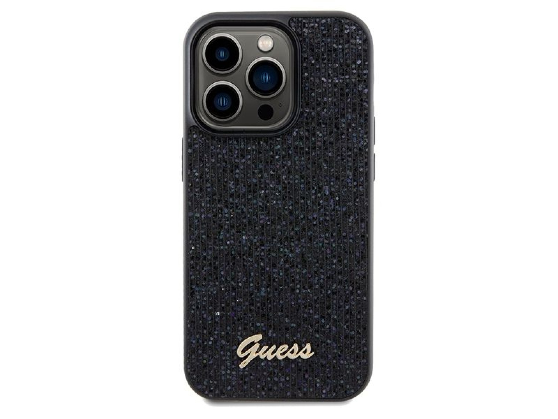 Guess Disco Metal Script case for iPhone 14 Pro Max - black