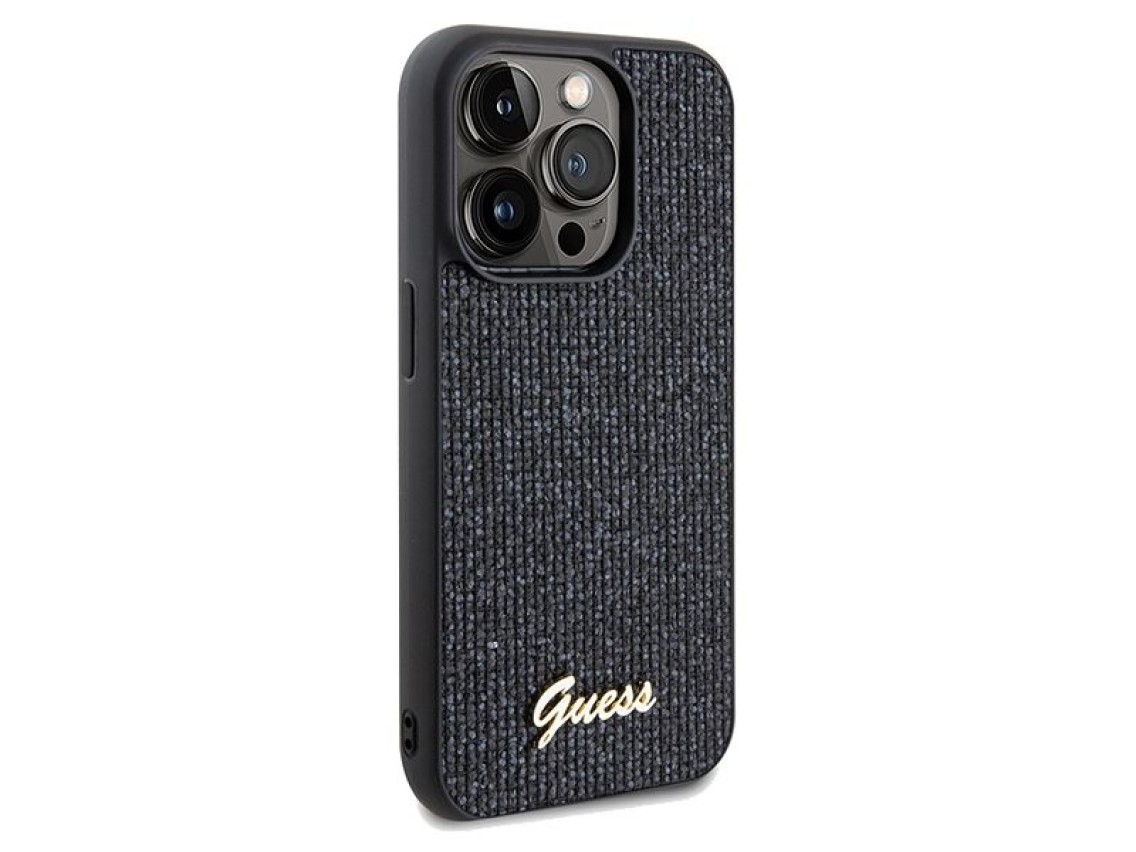 Guess Disco Metal Script case for iPhone 14 Pro Max - black